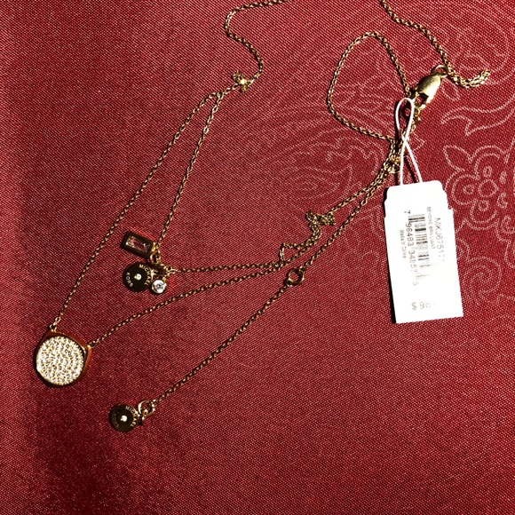 MK Beyond Brilliant 2-Layer Gold Tone Necklace NWT - Picture 5 of 5